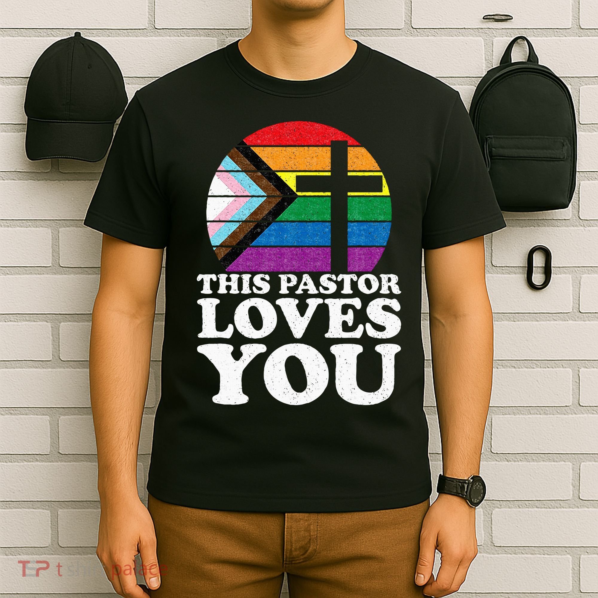 Christian Ally Inclusive Pride Clergy This Pastor Loves You T-Shirt
