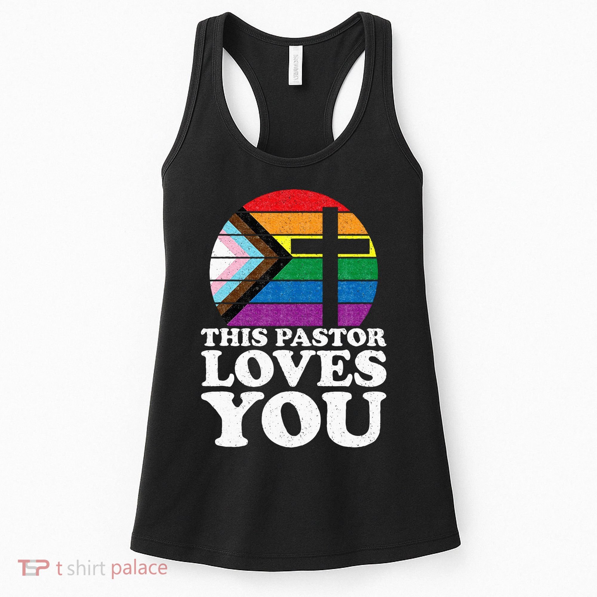 Christian Ally Inclusive Pride Clergy This Pastor Loves You Women's Tank Top