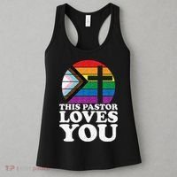 Christian Ally Inclusive Pride Clergy This Pastor Loves You Women's Tank Top thumb 3