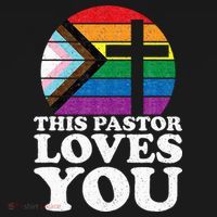 Christian Ally Inclusive Pride Clergy This Pastor Loves You Women's Tank Top thumb 5
