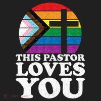Christian Ally Inclusive Pride Clergy This Pastor Loves You Hat thumb 2