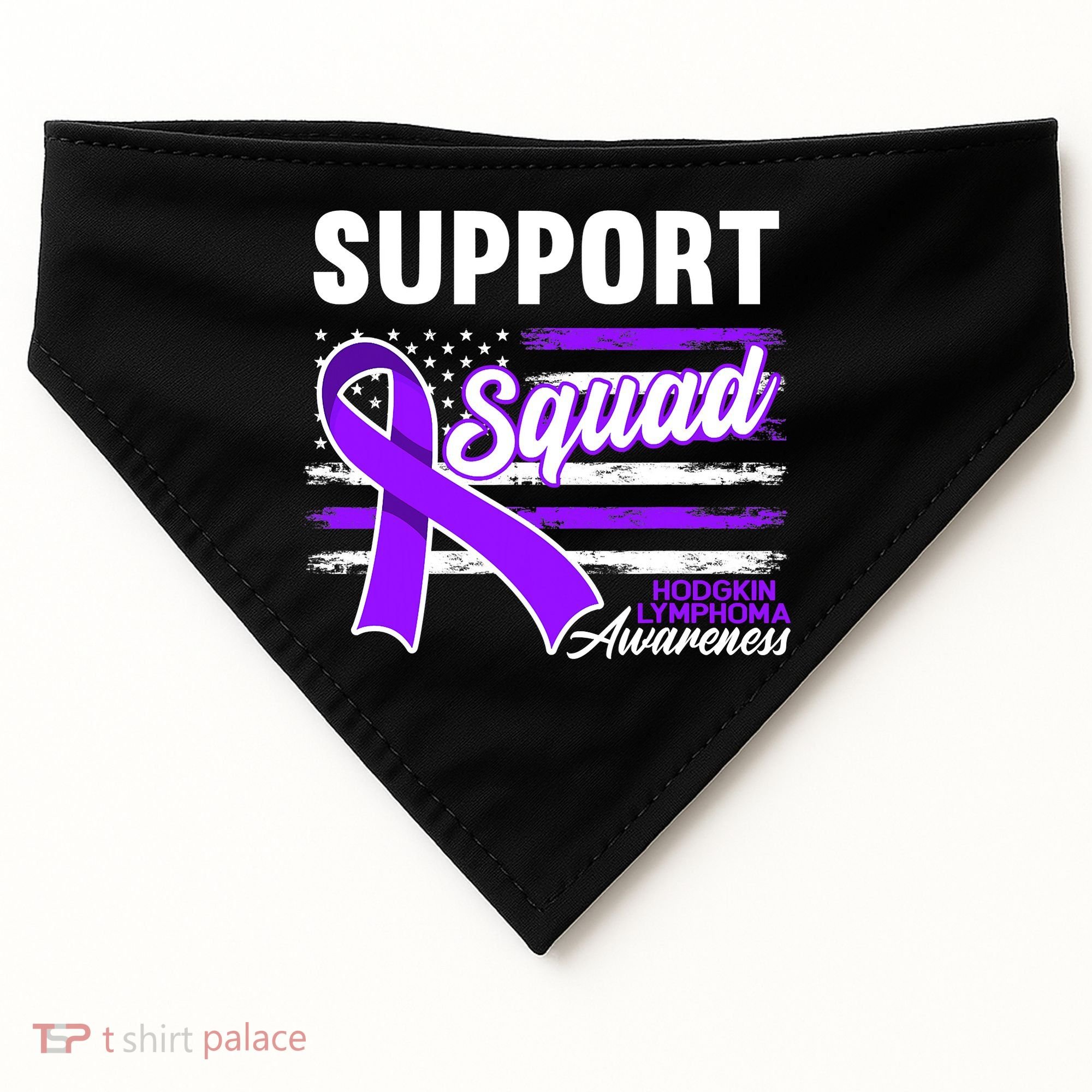 Cancer Awareness I Support Squad I Hodgkin Lymphoma USA-Made Doggie Bandana