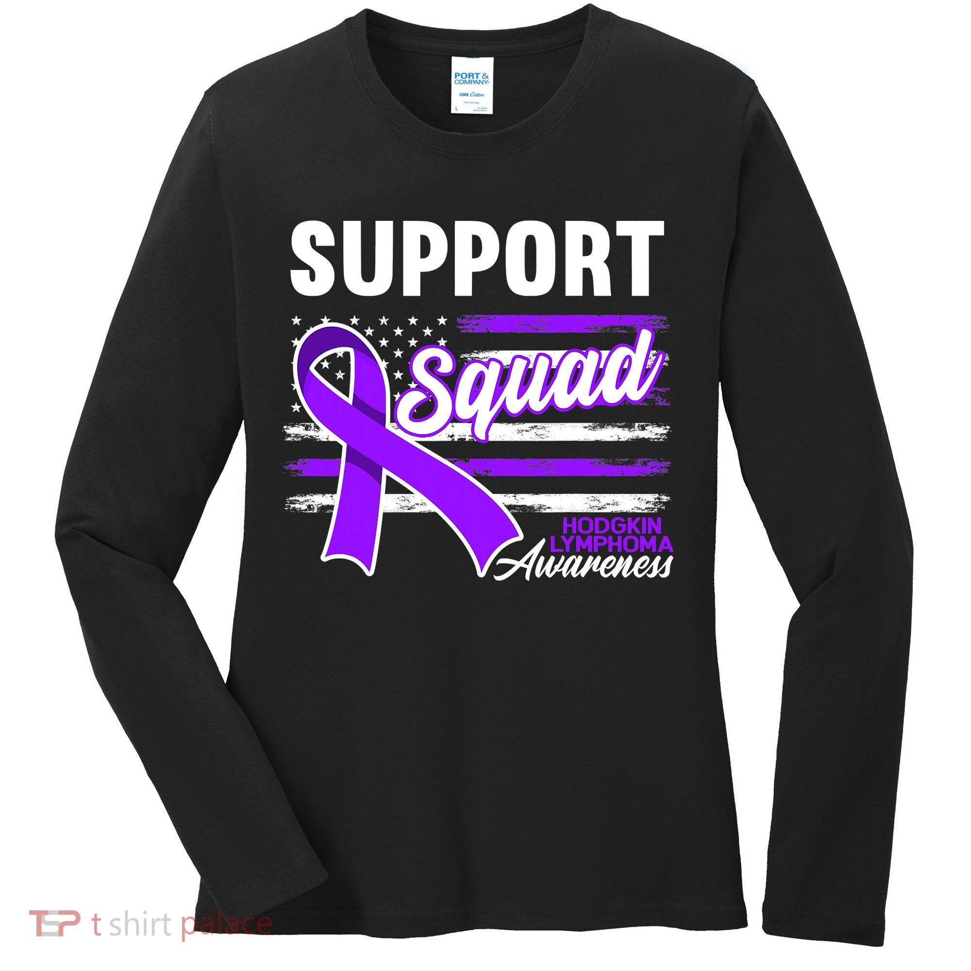 Cancer Awareness I Support Squad I Hodgkin Lymphoma Women's Long Sleeve Shirt