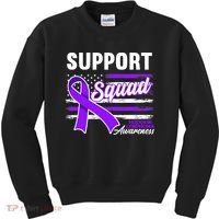 Cancer Awareness I Support Squad I Hodgkin Lymphoma Kids Sweatshirt thumb 0
