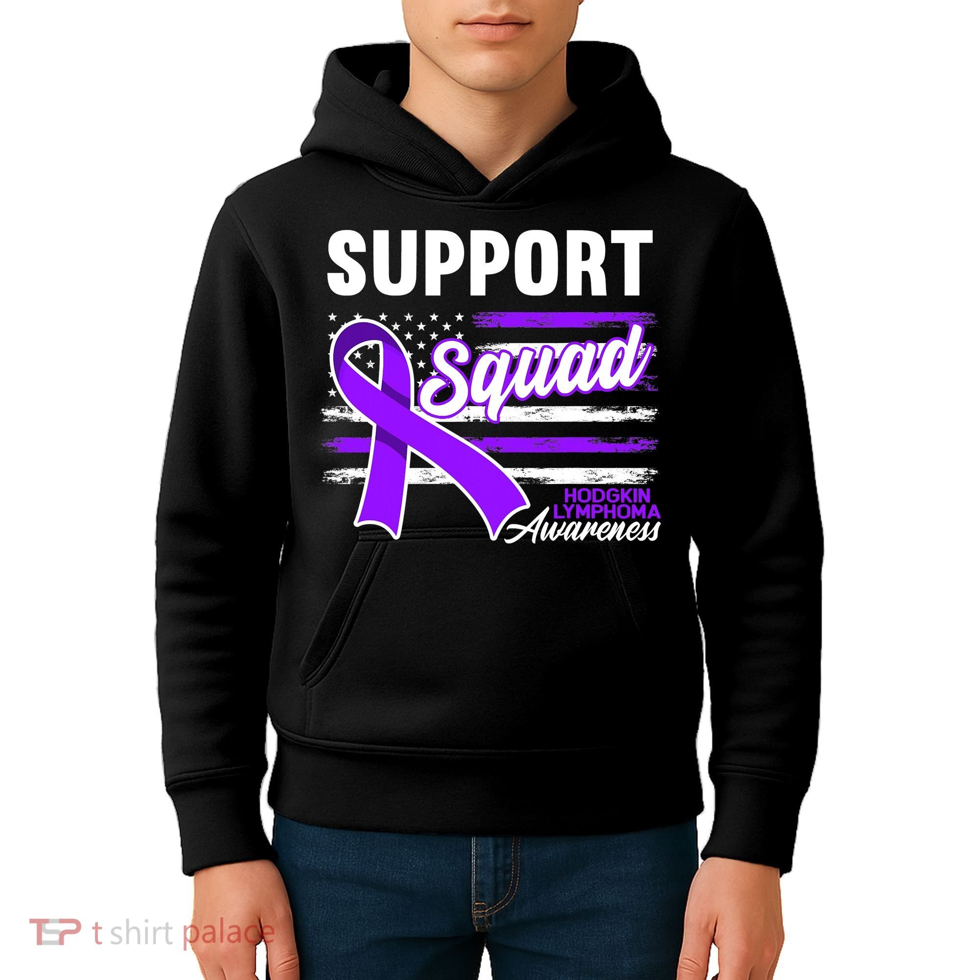 Cancer Awareness I Support Squad I Hodgkin Lymphoma Kids Hoodie