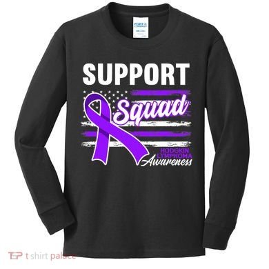 Cancer Awareness I Support Squad I Hodgkin Lymphoma Kids Long Sleeve Shirt