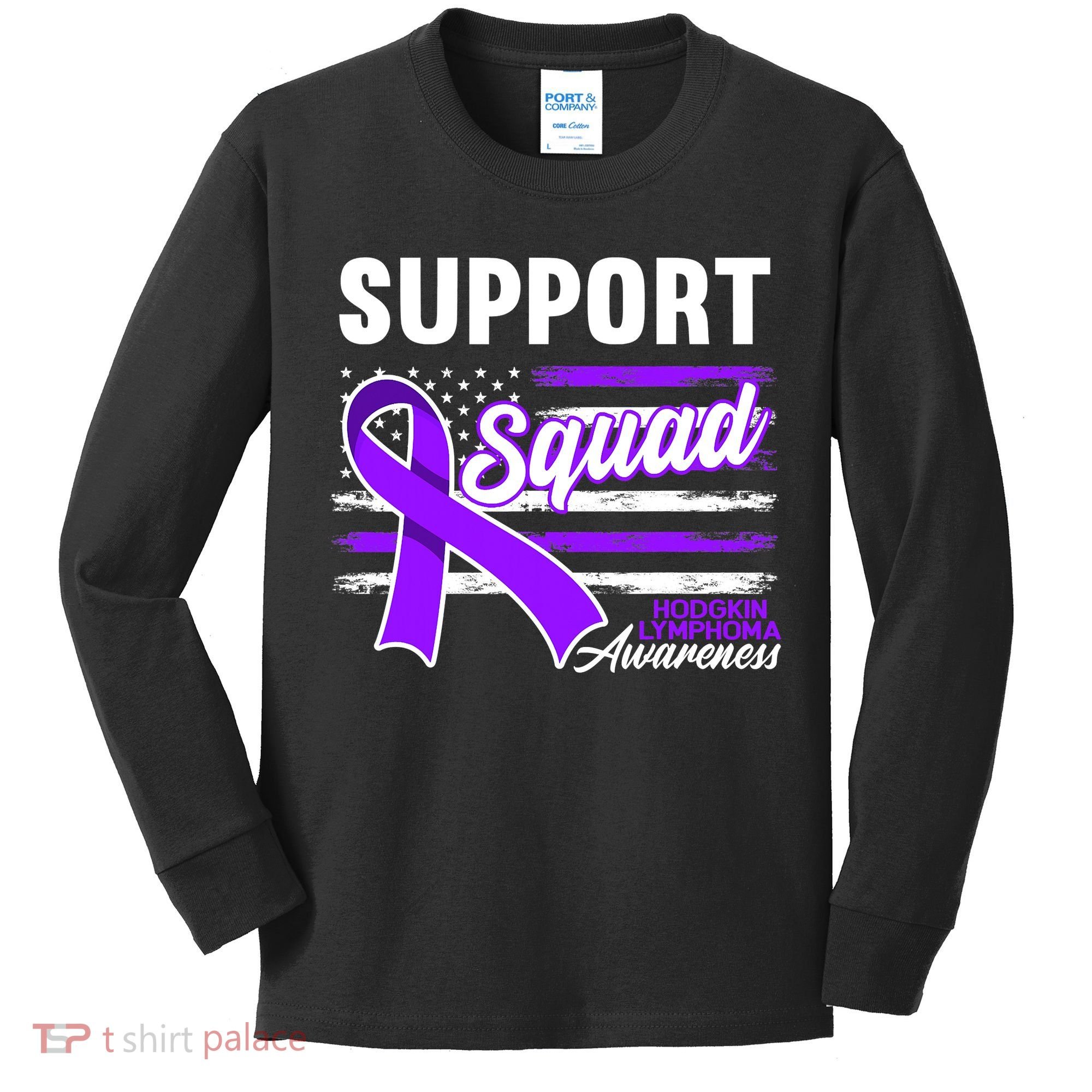 Cancer Awareness I Support Squad I Hodgkin Lymphoma Kids Long Sleeve Shirt