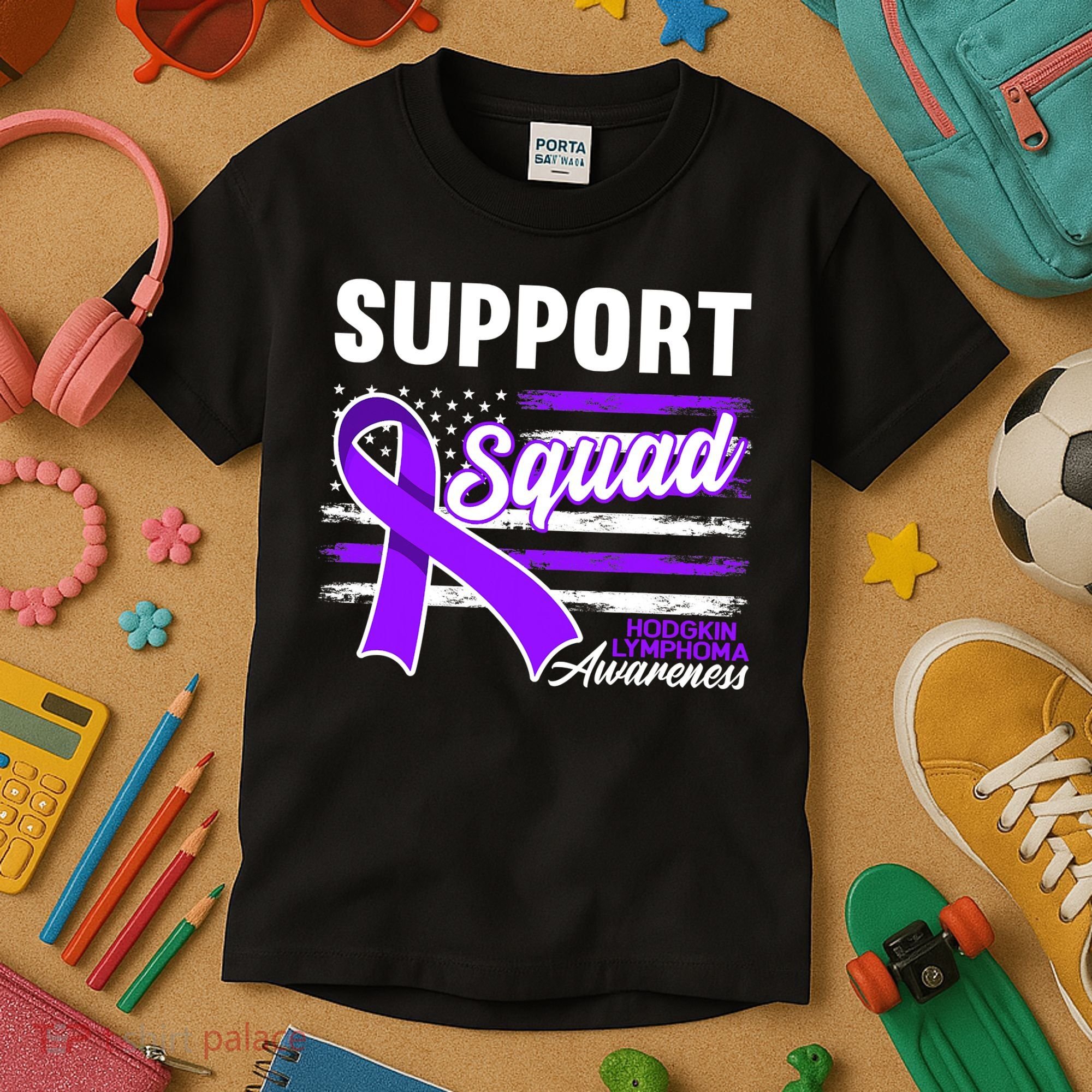 Cancer Awareness I Support Squad I Hodgkin Lymphoma Kids T-Shirt