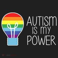 Cute Autism Is My Power Colorful Rainbow Light Bulb Women's Sweatshirt thumb 2