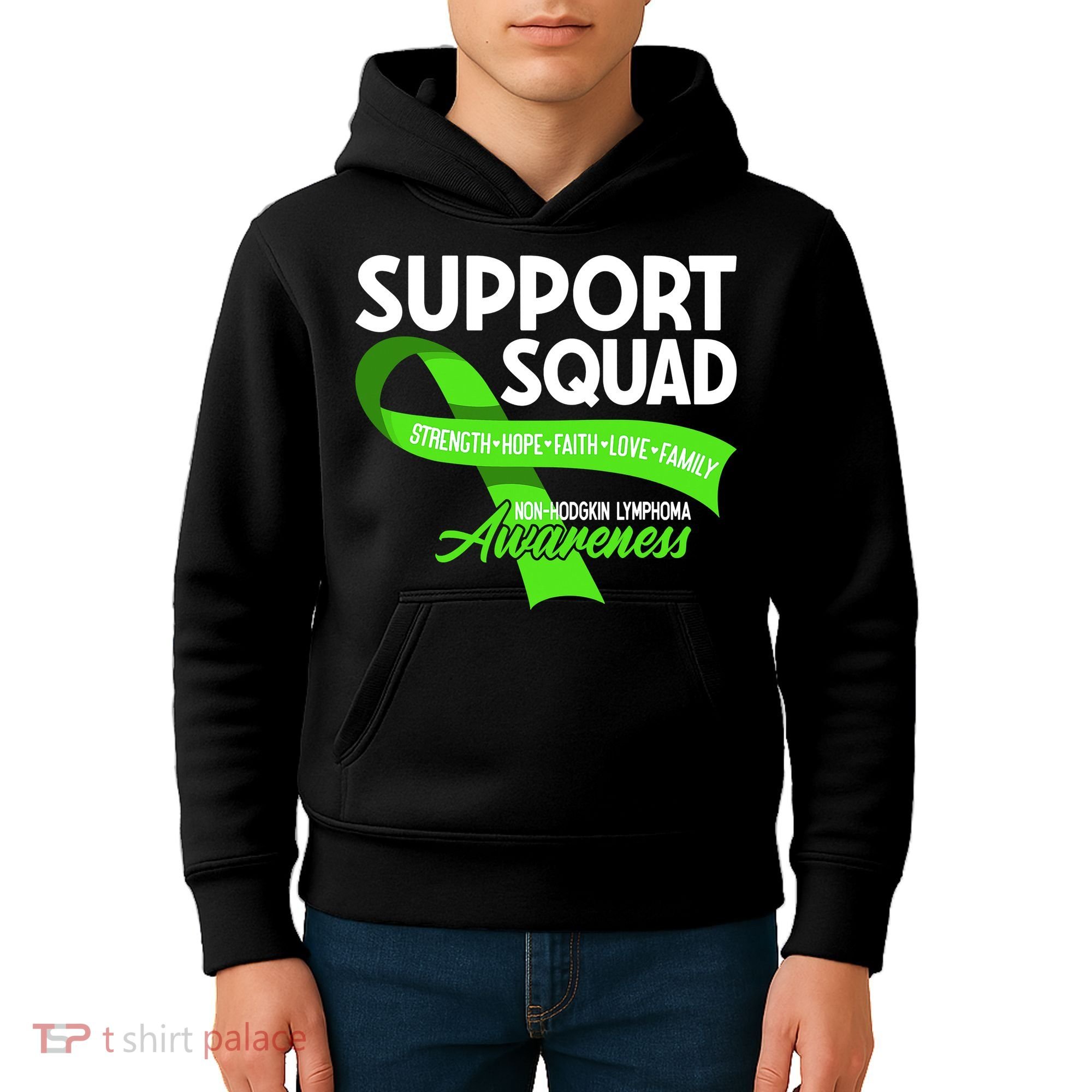 Cancer Awareness I Support Squad NonHodgkin Lymphoma Kids Hoodie