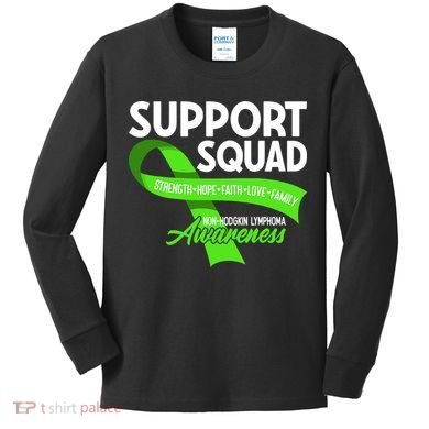 Cancer Awareness I Support Squad NonHodgkin Lymphoma Kids Long Sleeve Shirt
