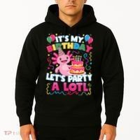 Cute Axolotl Its My Birthday Lets Party  Hoodie thumb 2