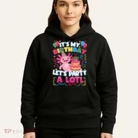 Cute Axolotl Its My Birthday Lets Party  Hoodie thumb 5