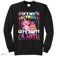 Cute Axolotl Its My Birthday Lets Party  Sweatshirt thumb 0