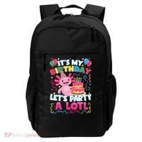 Cute Axolotl Its My Birthday Lets Party  Backpack thumb 0