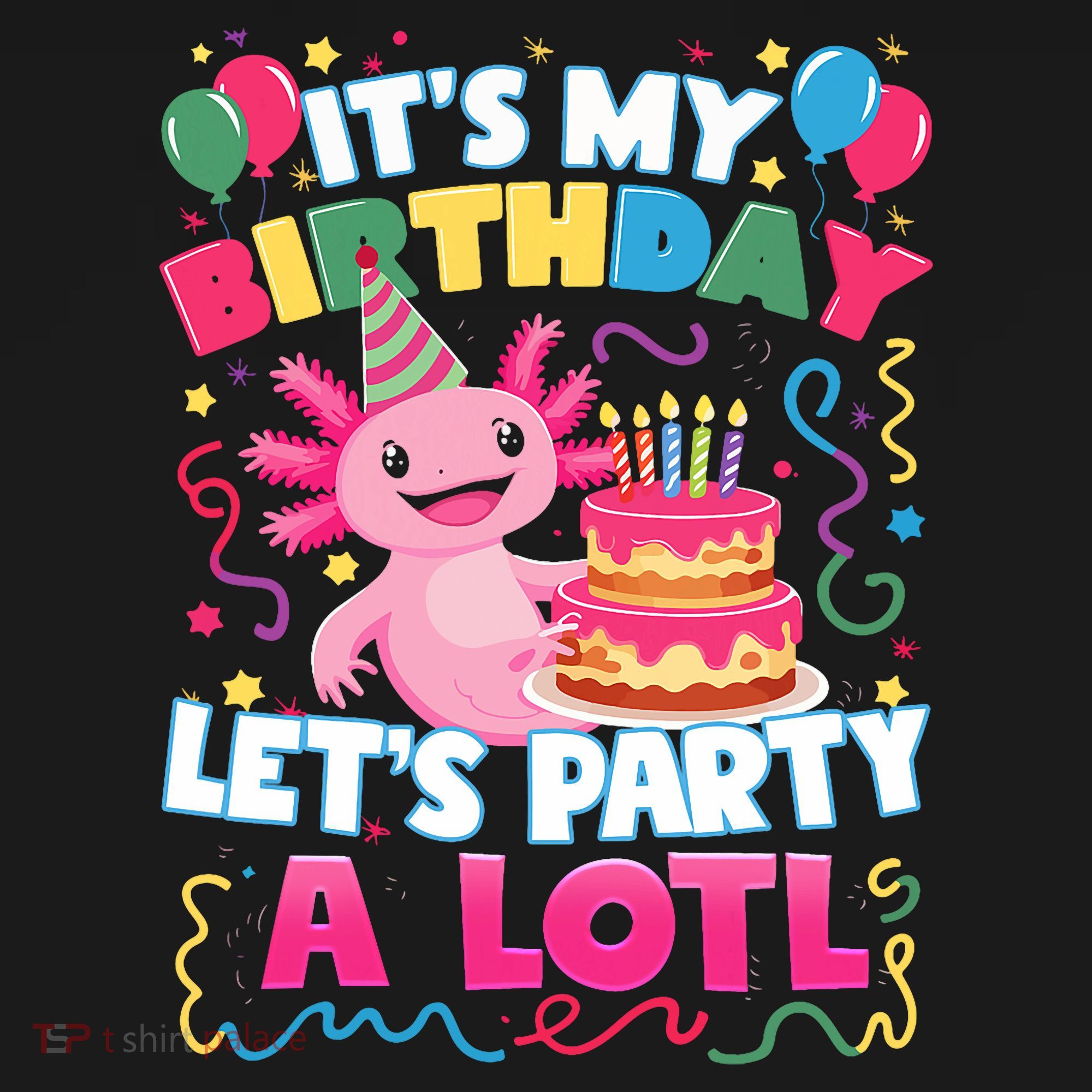 Cute Axolotl Its My Birthday Lets Party  Women's Hoodie