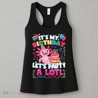 Cute Axolotl Its My Birthday Lets Party  Women's Tank Top thumb 3