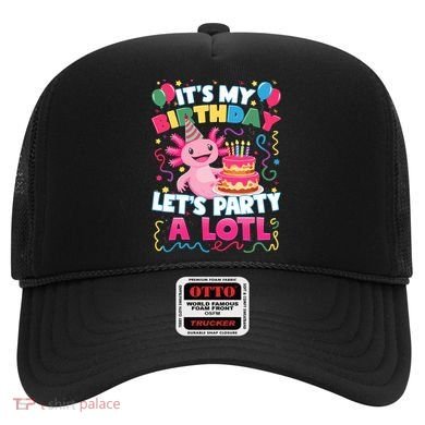Cute Axolotl Its My Birthday Lets Party  Hat