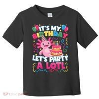 Cute Axolotl Its My Birthday Lets Party  Toddler T-Shirt thumb 0