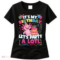 Cute Axolotl Its My Birthday Lets Party  Women's T-Shirt thumb 0