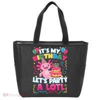 Cute Axolotl Its My Birthday Lets Party  Tote Bag thumb 0