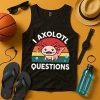 Cute Axolotl- I Axolotl Question   Funny Tank Top thumb 4