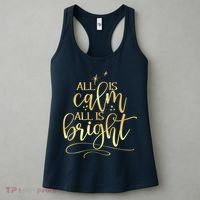 Christmas All Is Calm All Is Bright Women's Tank Top thumb 3