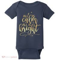 Christmas All Is Calm All Is Bright Baby Bodysuit thumb 0