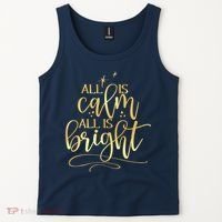 Christmas All Is Calm All Is Bright Tank Top thumb 2