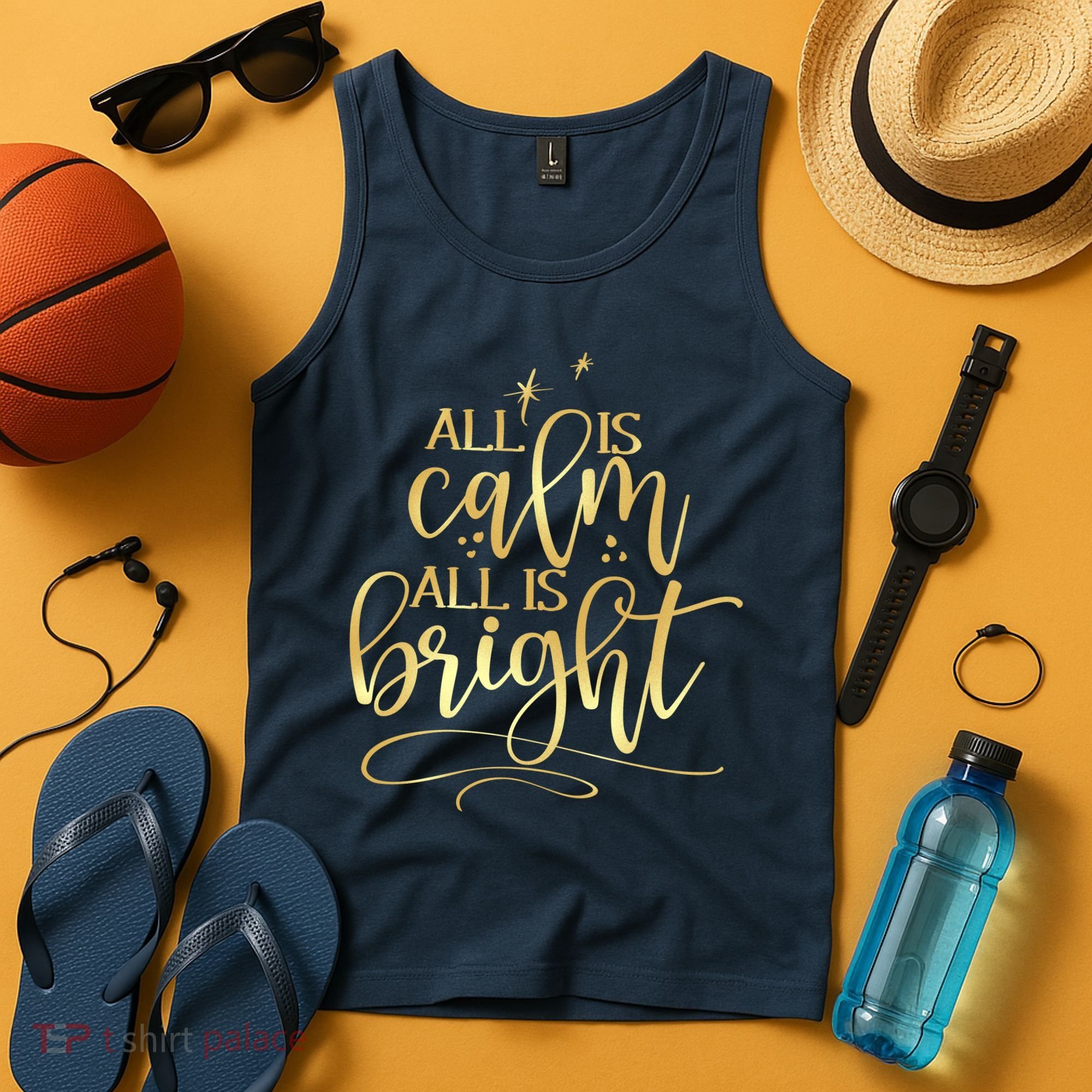 Christmas All Is Calm All Is Bright Tank Top
