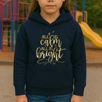Christmas All Is Calm All Is Bright Kids Hoodie thumb 3