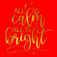 Christmas All Is Calm All Is Bright Santa Hat thumb 1