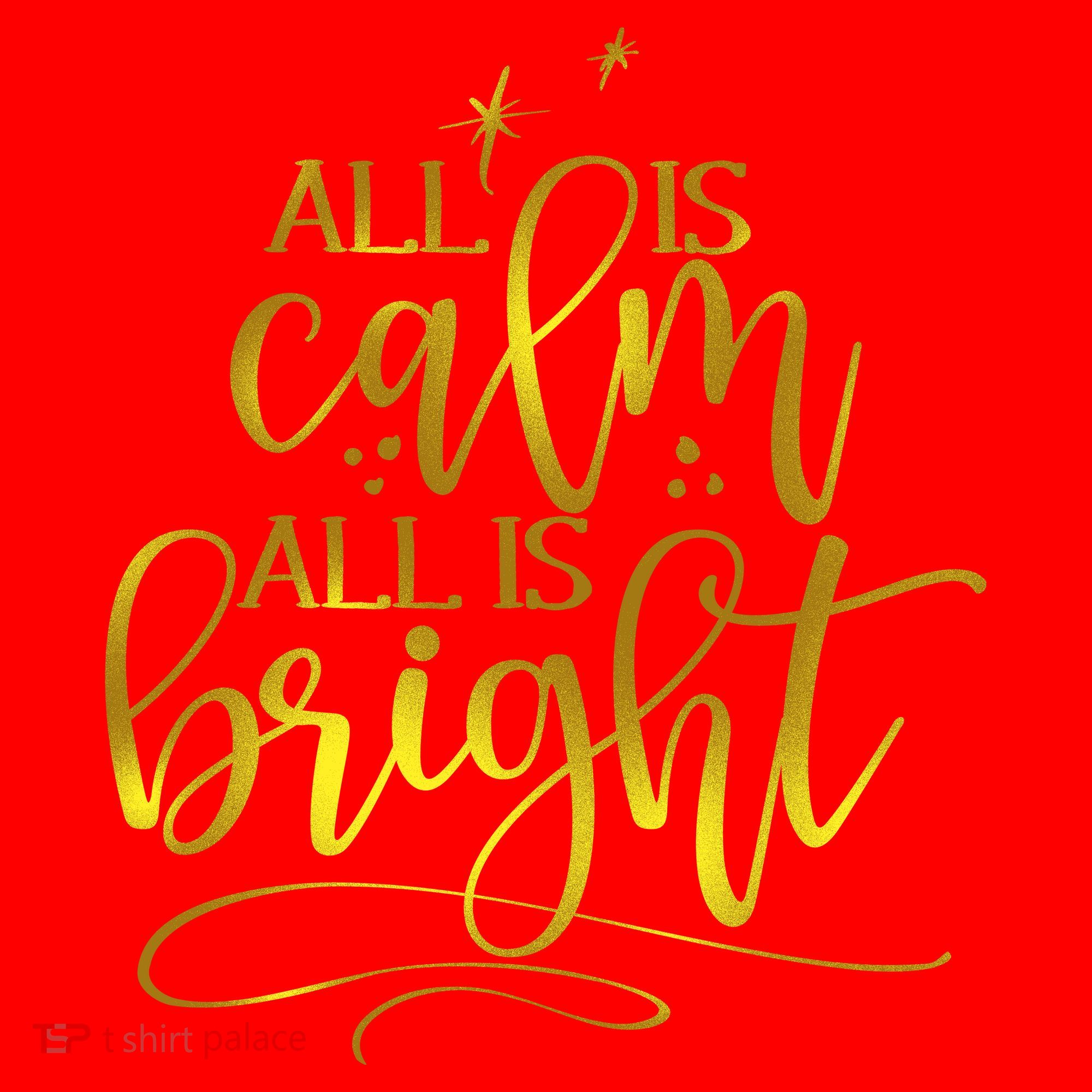 Christmas All Is Calm All Is Bright Santa Hat