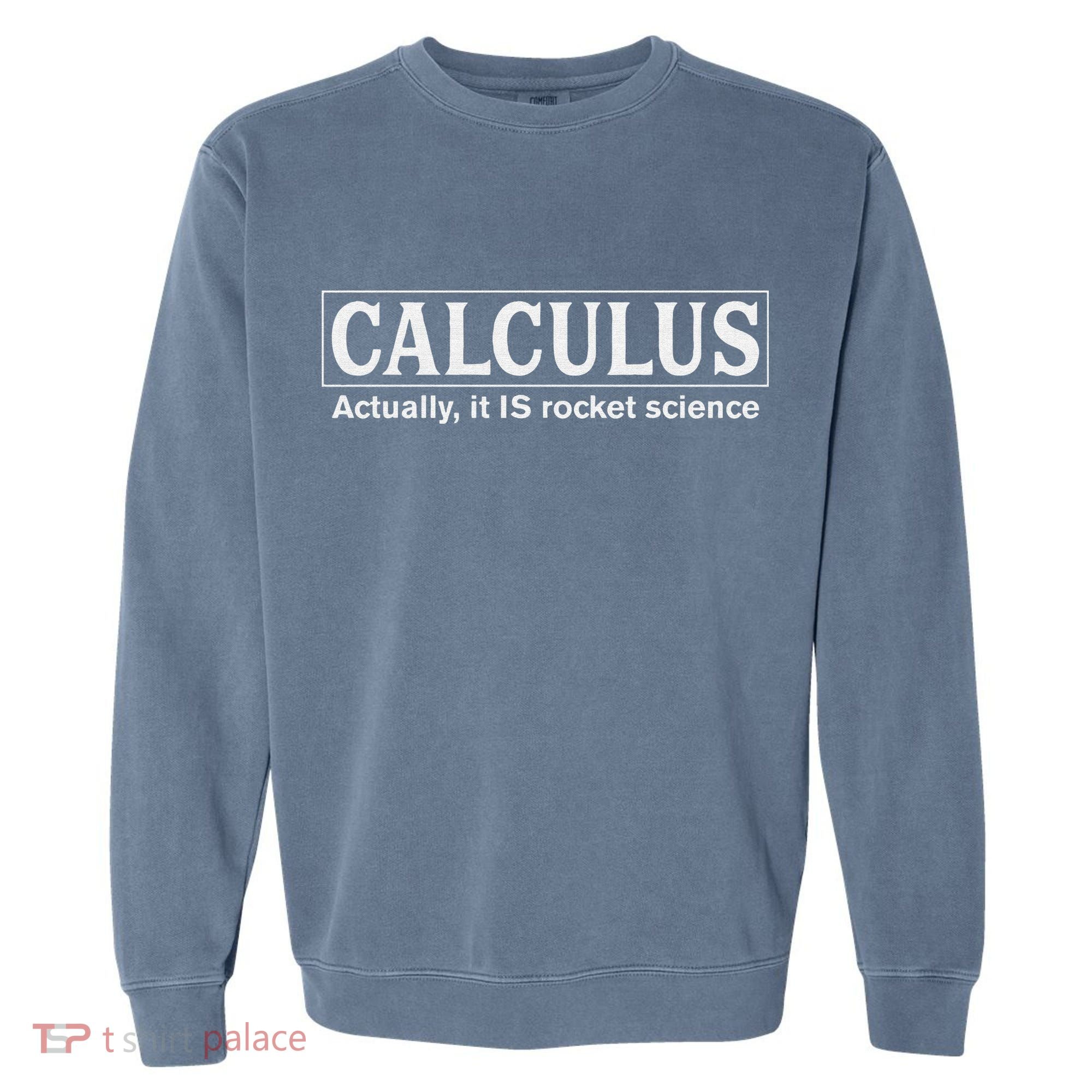 Calculus Actually It Is Rocket Science Math Student Teacher Garment-Dyed Sweatshirt