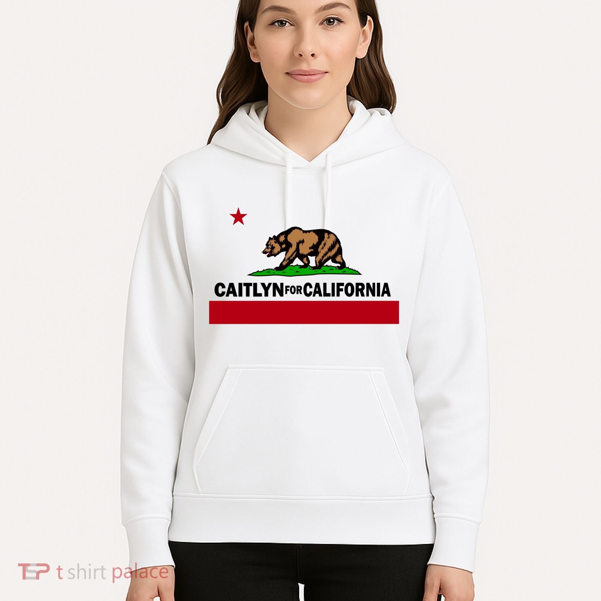 Caitlyn For California Governor Jenner Cali Flag Hoodie