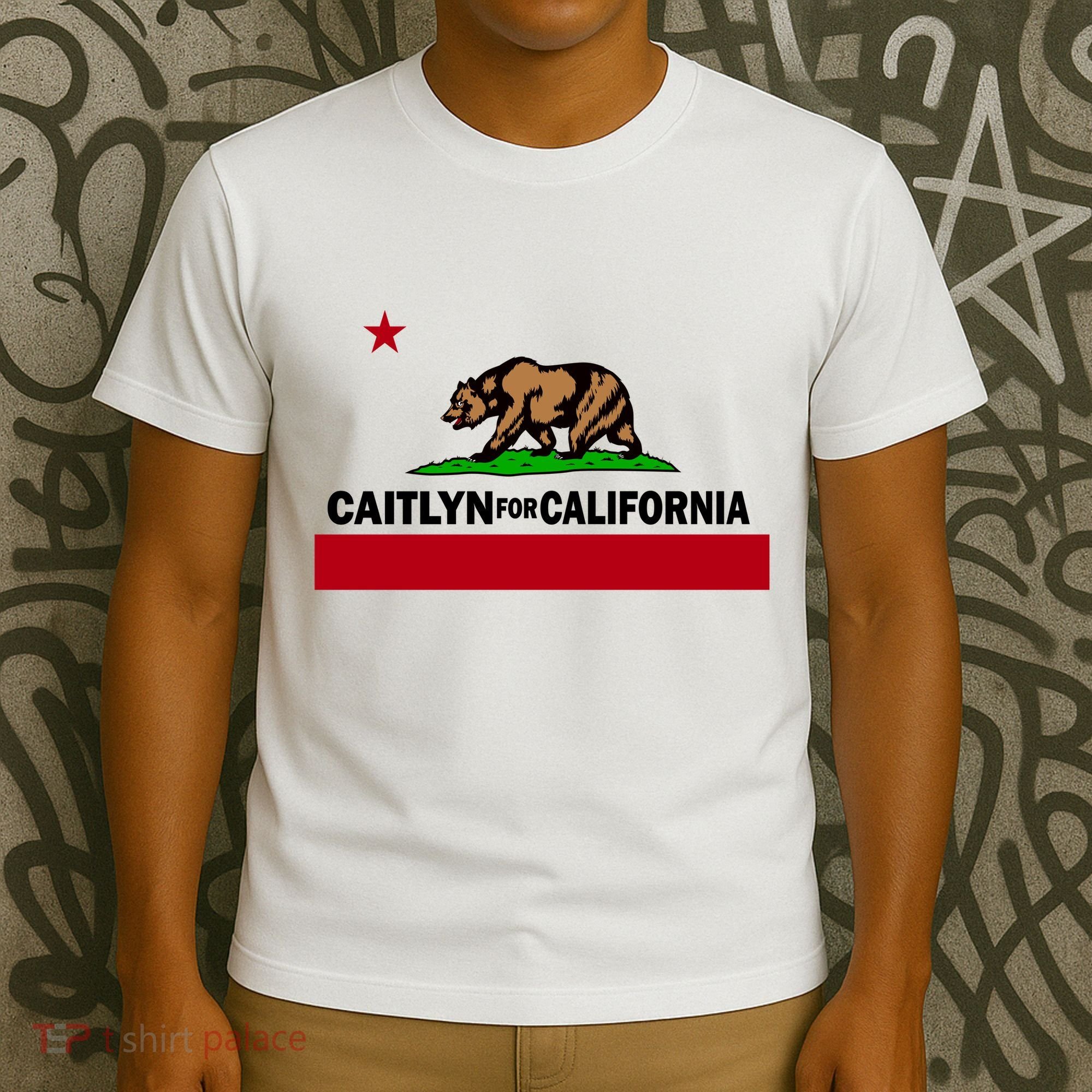 Caitlyn For California Governor Jenner Cali Flag T-Shirt