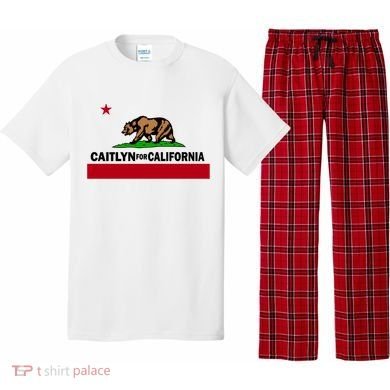 Caitlyn For California Governor Jenner Cali Flag Pajama Set