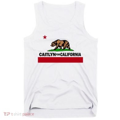 Caitlyn For California Governor Jenner Cali Flag Tank Top