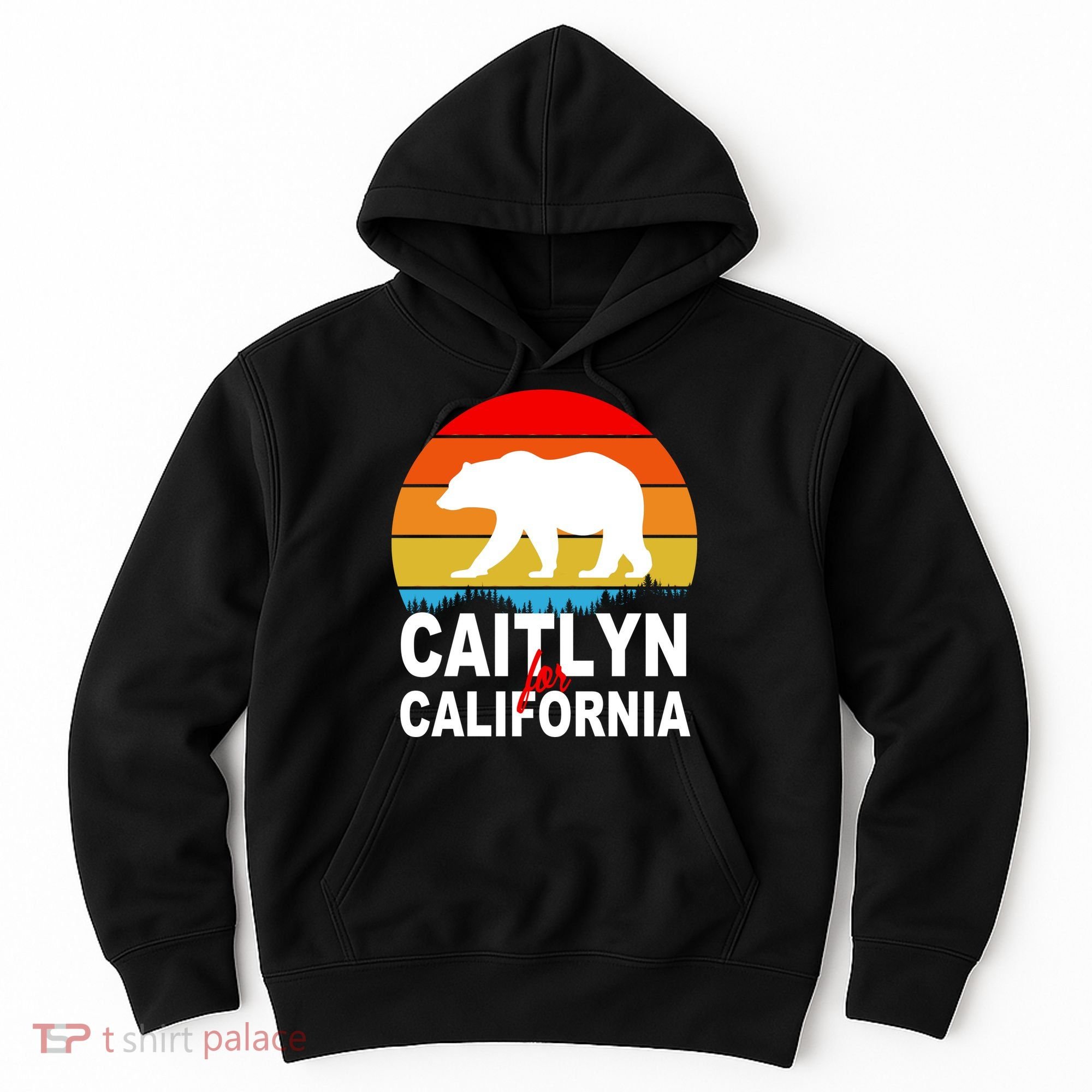 Caitlyn For California Retro Cali Bear Hoodie