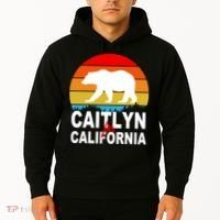Caitlyn For California Retro Cali Bear Hoodie thumb 2