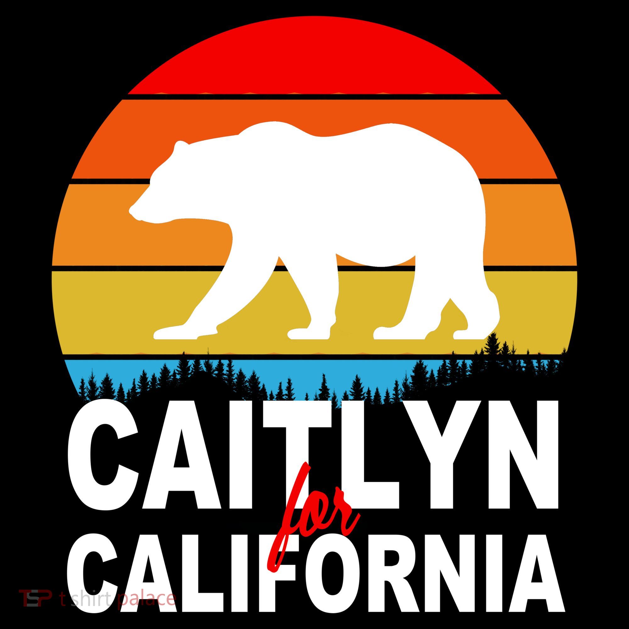 Caitlyn For California Retro Cali Bear Long Sleeve Shirt