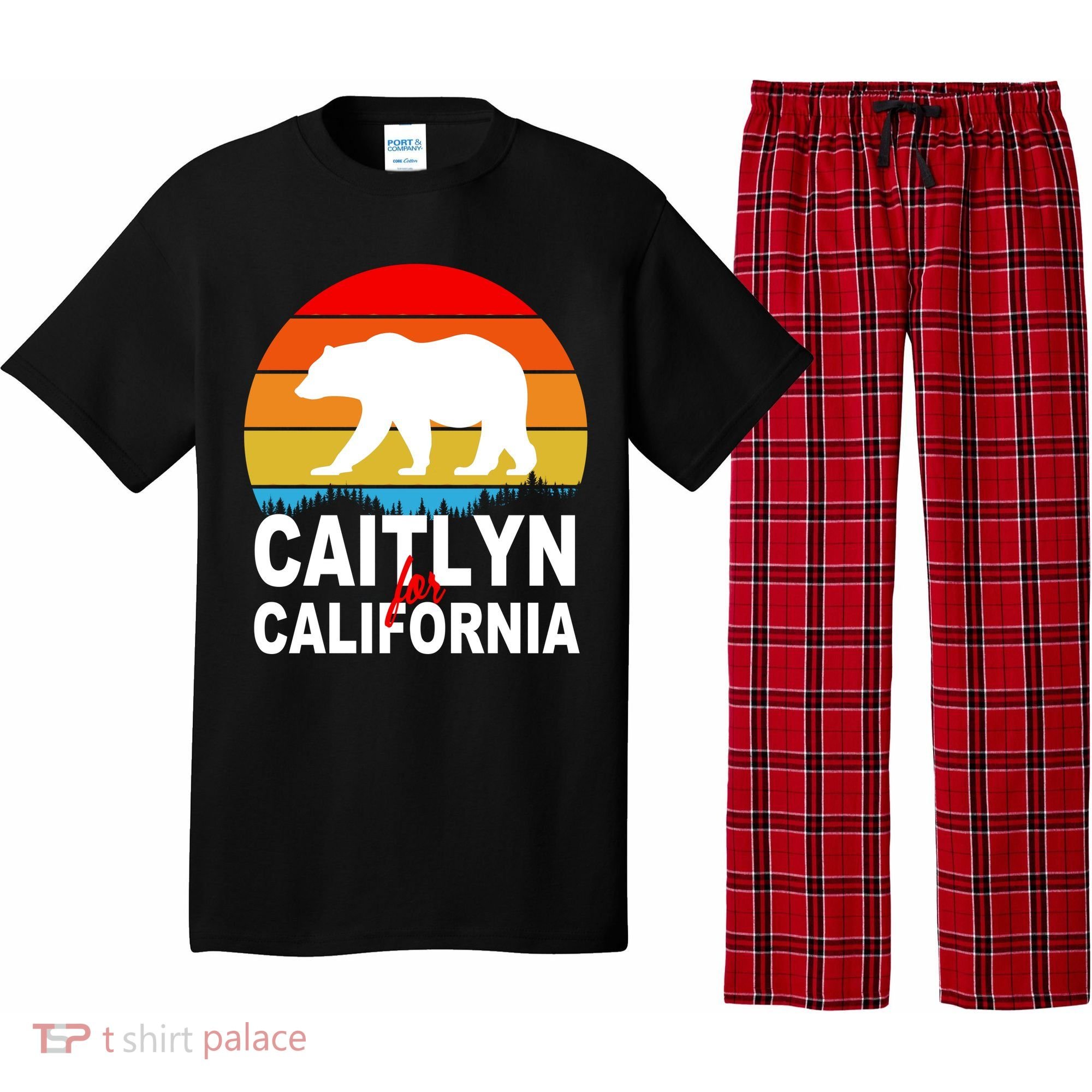 Caitlyn For California Retro Cali Bear Pajama Set