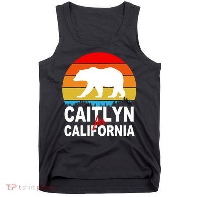 Caitlyn For California Retro Cali Bear Tank Top