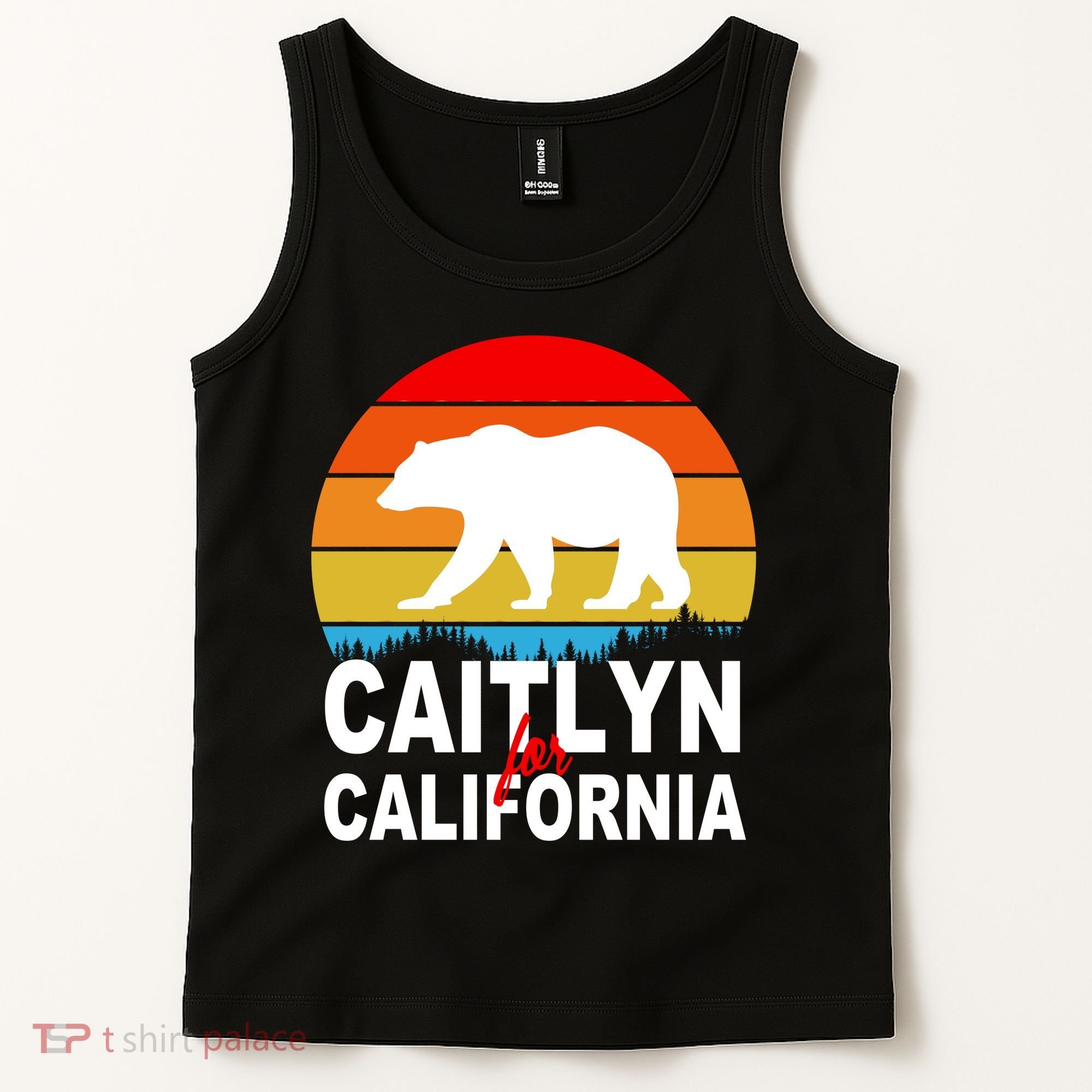 Caitlyn For California Retro Cali Bear Tank Top