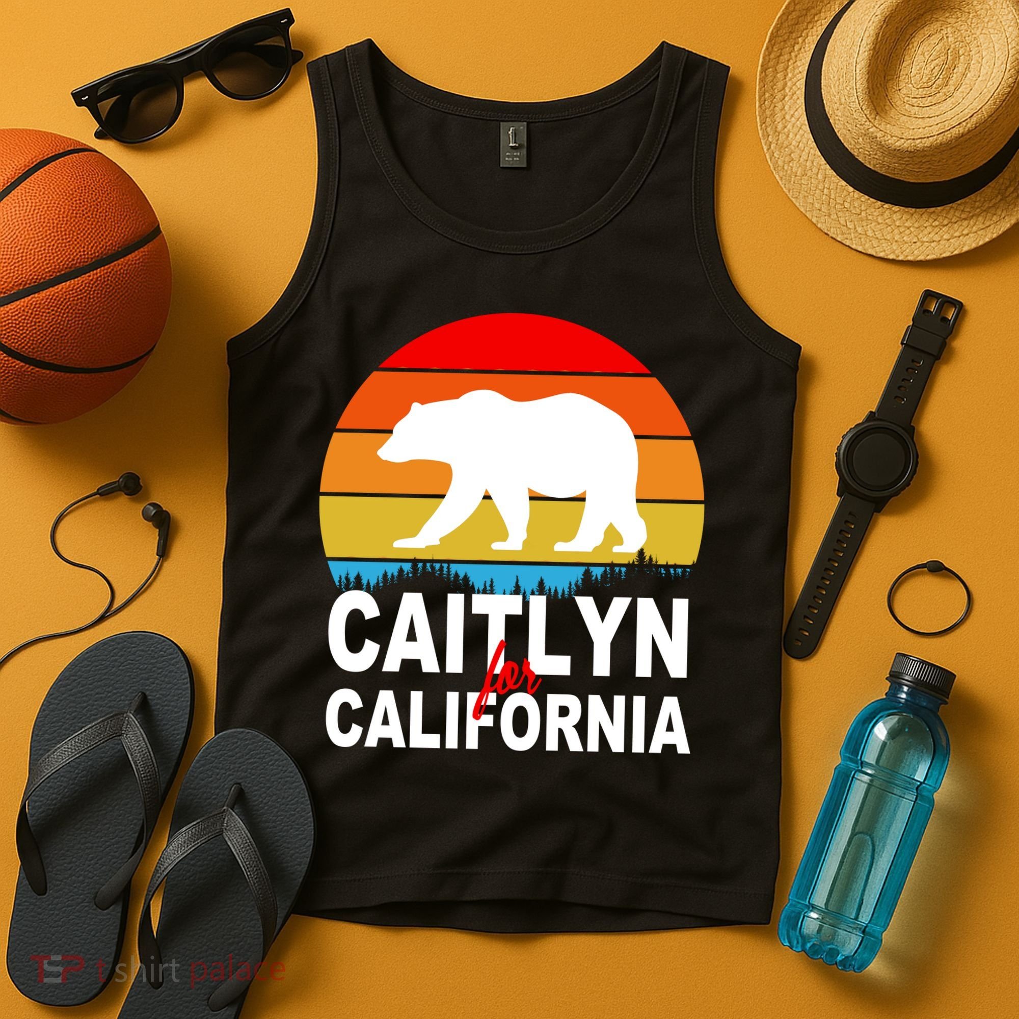 Caitlyn For California Retro Cali Bear Tank Top