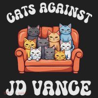 Cats Against Jd Vance Childless Cat Lady Couch Liberal Vote Women's Sweatshirt thumb 2