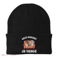 Cats Against Jd Vance Childless Cat Lady Couch Liberal Vote Beanie thumb 0