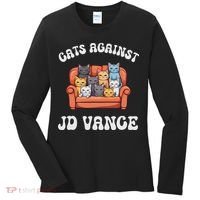Cats Against Jd Vance Childless Cat Lady Couch Liberal Vote Women's Long Sleeve Shirt thumb 0