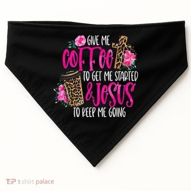 Coffee And Jesus Misses Plus Size Teacher USA-Made Doggie Bandana