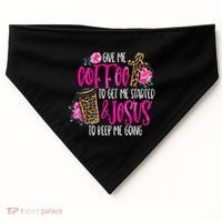 Coffee And Jesus Misses Plus Size Teacher USA-Made Doggie Bandana thumb 0